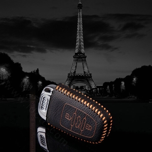 Funky Genuine Leather Key Ring Auto Key Bags Smart for Audi A4 - Yellow